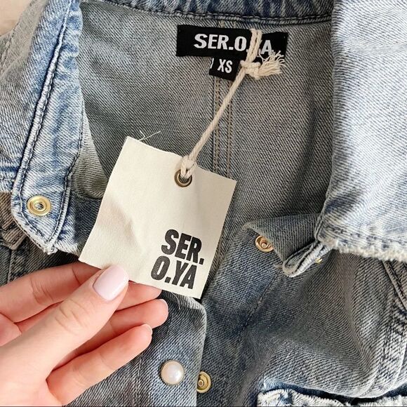 SER.O.YA Denim Mini Dress - Picture 9 of 9